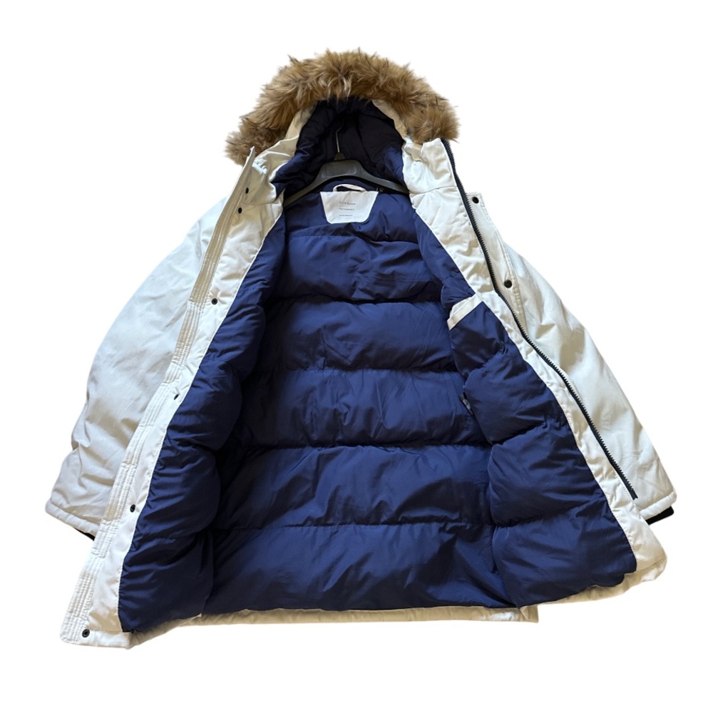 Men's White Winter Puffer Parka Snow Jacket Faux Fur Hood Outdoor Ultra Loft XL - Picture 6 of 12